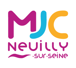 Un M un J et un C de couleur. En dessous l'inscription Neuilly-sur-Seine