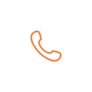 illustration d'un téléphone fixe en couleur orange